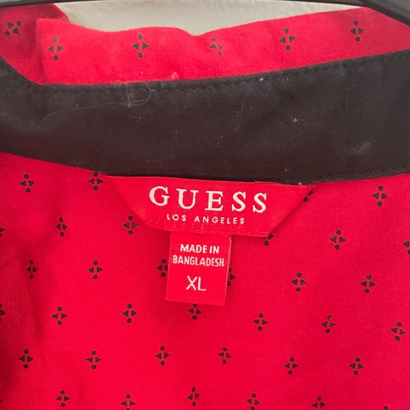 Guess Red Shirt with Black Pattern - Picture 3 of 4